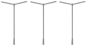 *LED Straight Dbl Arm Street Light Cool White 95mm (3)