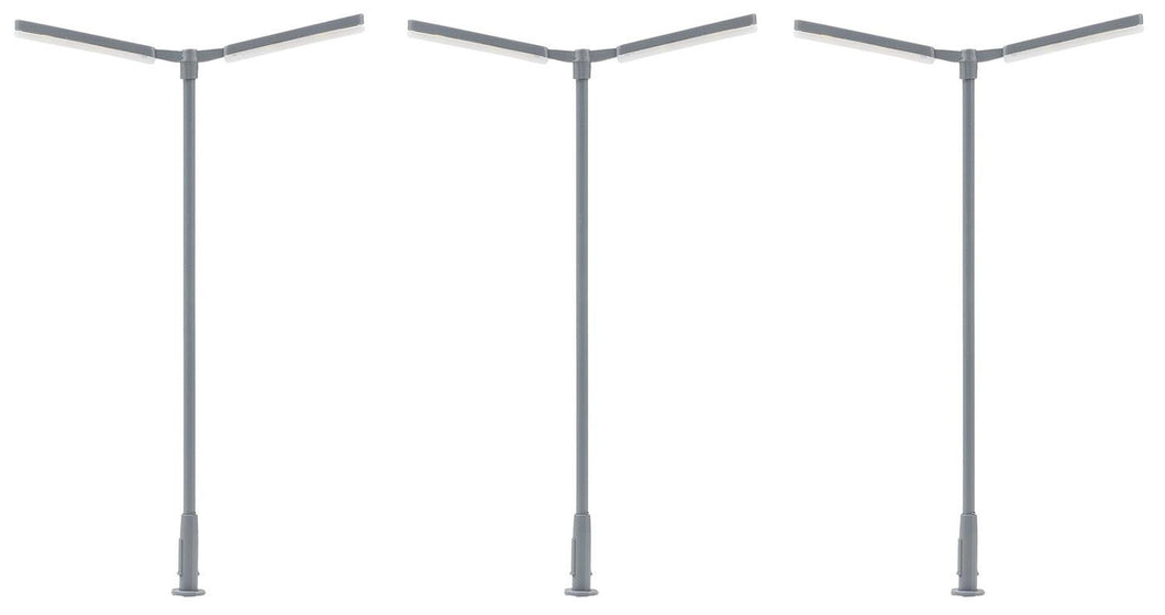 *LED Straight Dbl Arm Street Light Cool White 95mm (3)