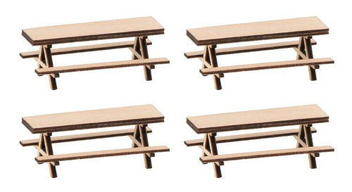 Picnic Benches (4) Laser Cut Kit