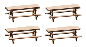 Picnic Benches (4) Laser Cut Kit