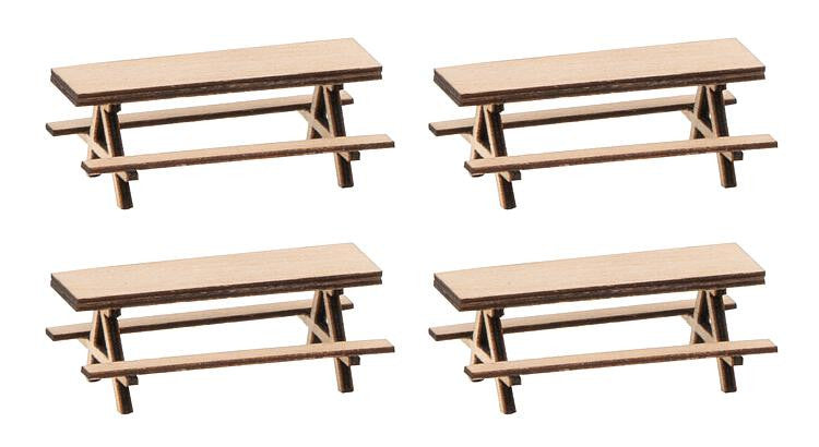 Picnic Benches (4) Laser Cut Kit