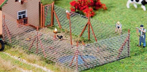 Wire Mesh Fence with Wooden Poles Kit 340mm III