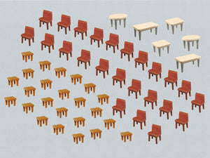 Tables (7) and Chairs (48) Kit