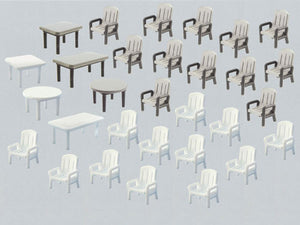 Garden Chairs (24) and Tables (6) Kit