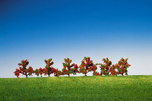 Bushes Red Flowers 40mm (6)