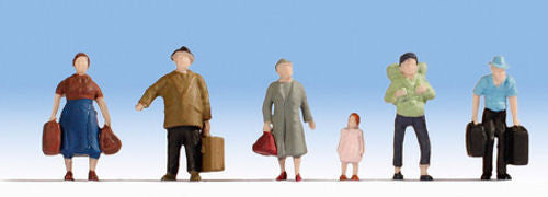 Pedestrians with Luggage (6) Hobby Figure Set