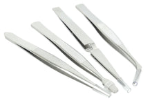 Load image into Gallery viewer, Stainless Steel Tweezers (4) - Gaugemaster Tools - 609
