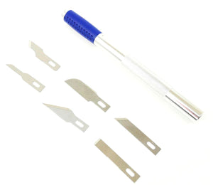 Soft Grip Craft Knife No.1 Set with 6 Blades - Gaugemaster Tools - 683