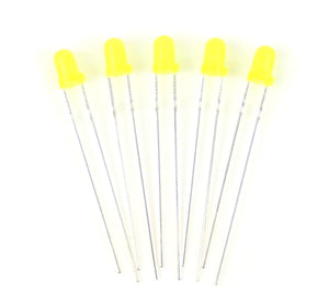 Yellow 3mm 12v LEDs (5) - Use GM76 Resistors - Gaugemaster Electrics - 82