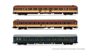 RENFE, 3-unit pack Estrella "Media Luna" coaches (1st class 12100 + sleeping 7100 + sleeping T2), ep. IV Electrotren HE4016