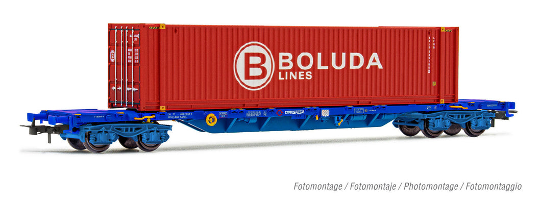 Transfesa, 4-axle container wagon MMC3 with 45' container BOLUDA Electrotren HE6045