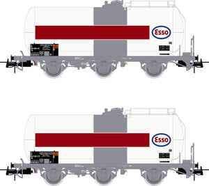 SNCF, 2-unit pack of 3-axle tank wagons, "ESSO", period IV Jouef HJ6222