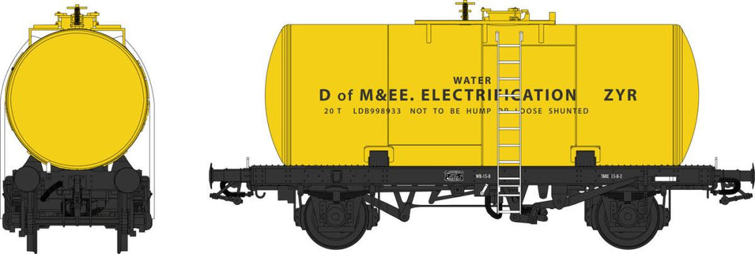 35t B Tank Wagon BR Departmental Yellow - Heljan - 1017