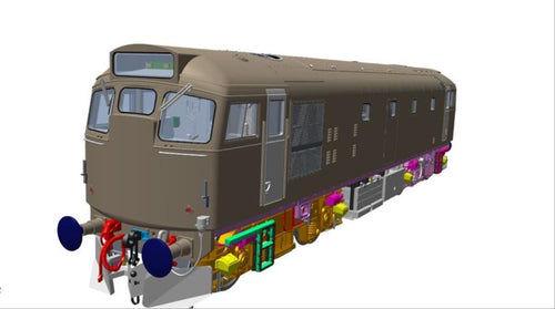PRE ORDER - Class 27 032 BR Blue Highland Rail Stag Emblems Weathered