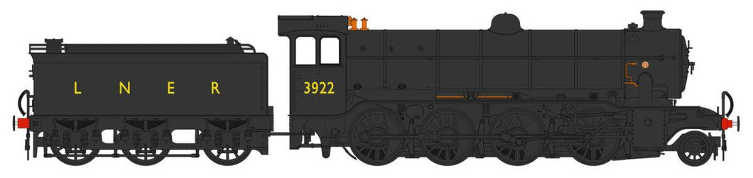 Gresley O2/1 3922 LNER Post-War Black - Heljan - 3932