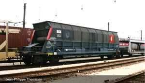 SNCF, 2-unit pack 4-axle coal hopper wagons Faoos "S.G.W.", ep. IV Arnold HN6548