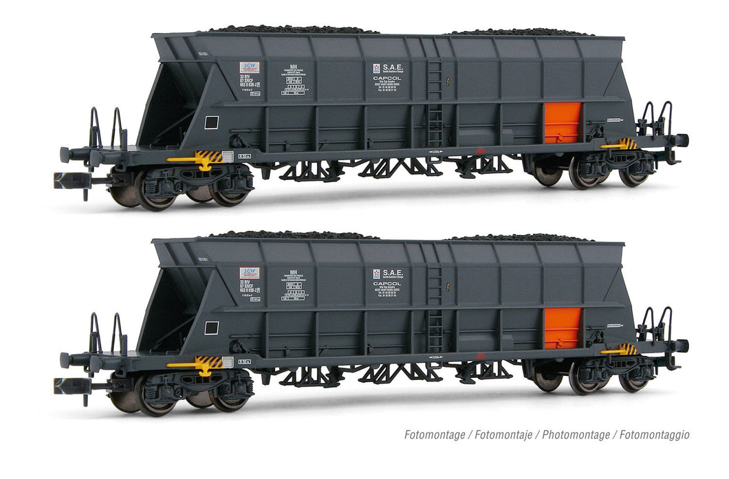 NCF, 2-unit pack 4-axle coal hopper wagons Faoos 