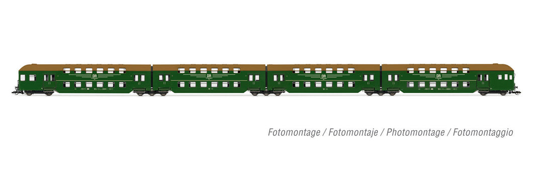 DR, 4-unit double-decker coach with cab-control unit, version with six air-vent roofs, period IV Arnold HN9520