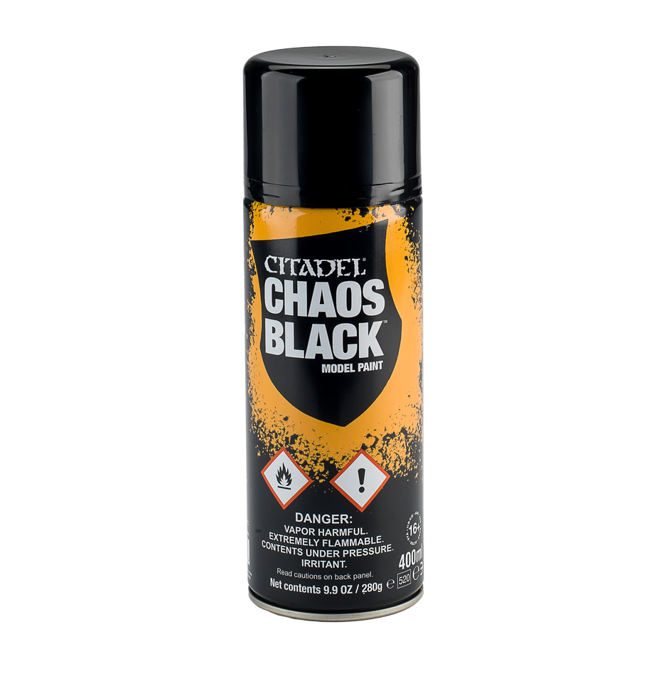 CHAOS BLACK SPRAY PAINT (UK/ROW) (6-PK) - Citadel - gw-62-02