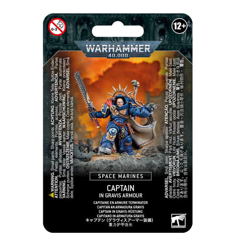 SPACE MARINES CAPTAIN IN GRAVIS ARMOUR - 40k - gw-48-70