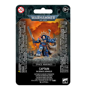 SPACE MARINES CAPTAIN IN GRAVIS ARMOUR - 40k - gw-48-70