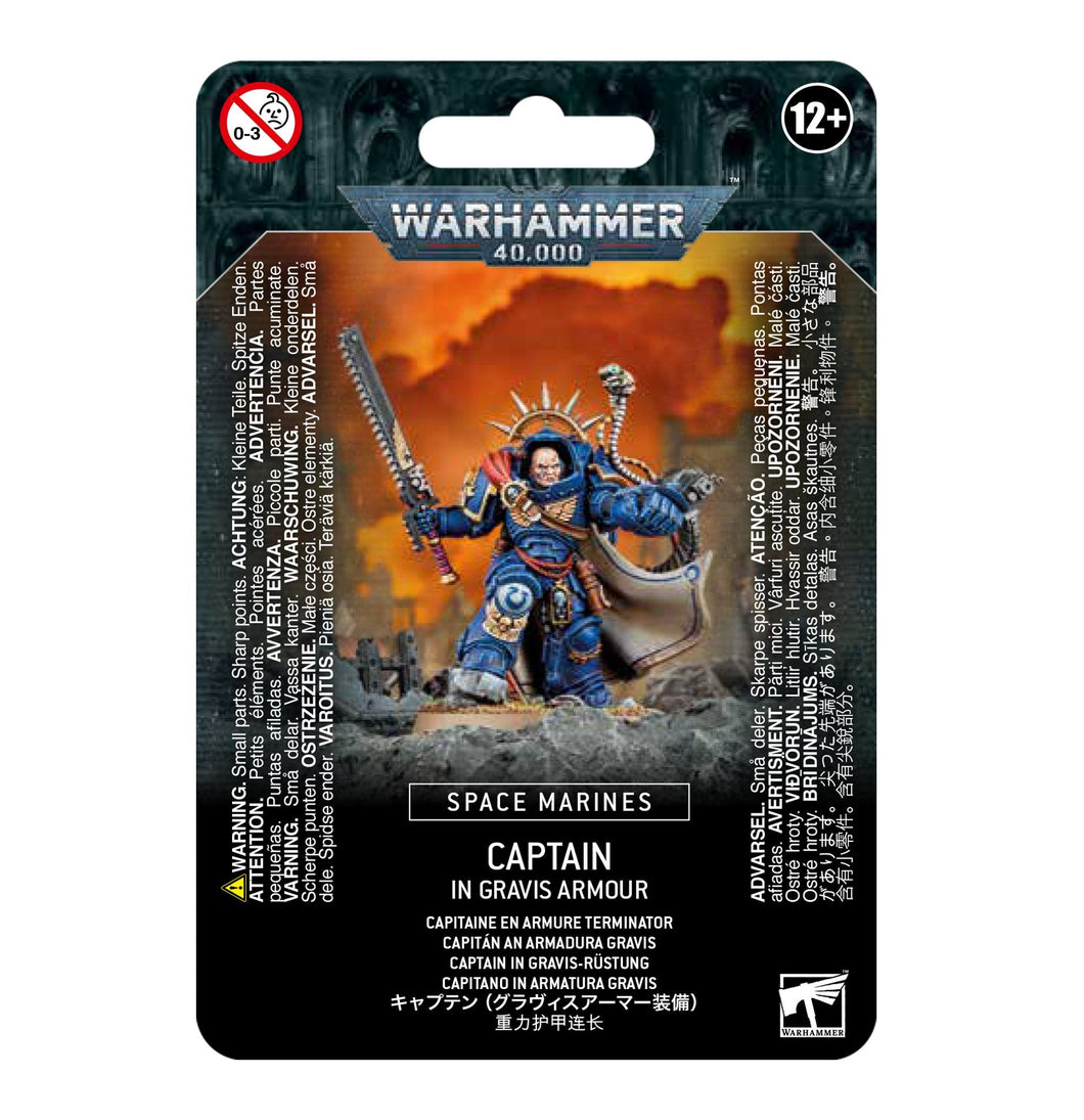 SPACE MARINES CAPTAIN IN GRAVIS ARMOUR - 40k - gw-48-70