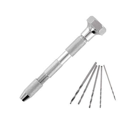 Pin Vice Double Ended/Swivel Top & 5 Drills