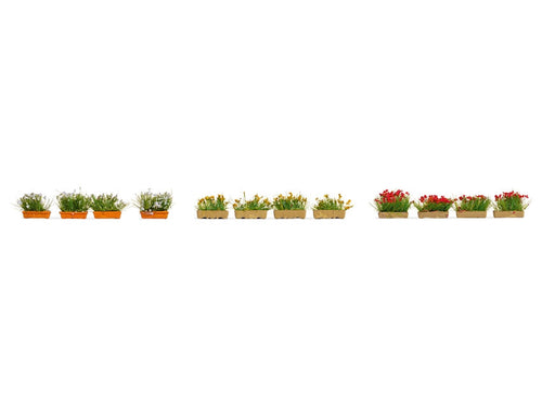 PRE ORDER - Flowerboxes (12) Blooming Red/White/Yellow