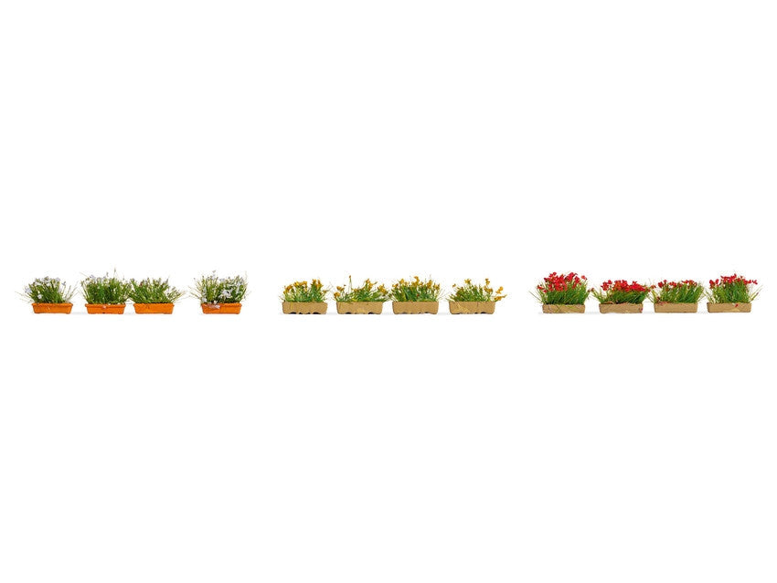 PRE ORDER - Flowerboxes (12) Blooming Red/White/Yellow