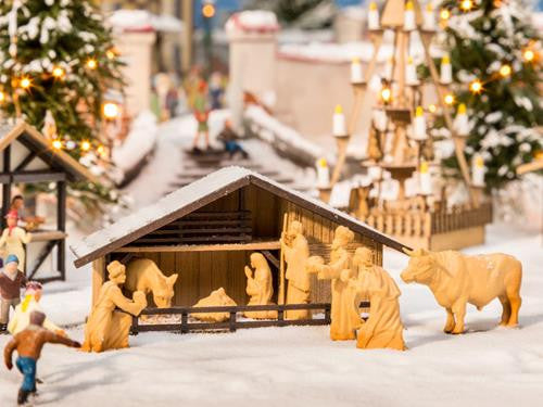 Christmas Market Crib Laser Cut Minis Kit