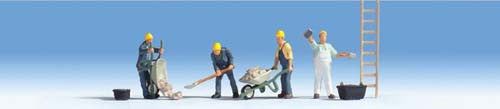 Bricklayers (4) Ladders and Accessories Figure Set