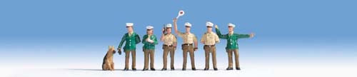 German Police (6) Green Uniform and Dog Figure Set
