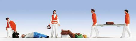 Paramedics (6) and Accessories Figure Set