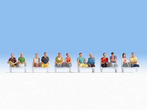 Seated Passengers (12) without Legs Figure Set