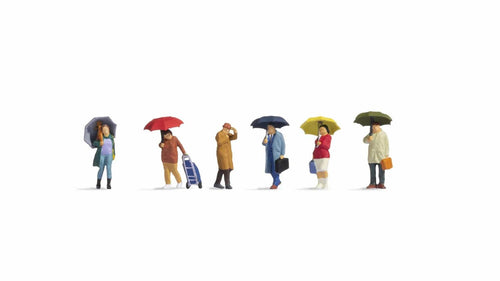 *People in the Rain (6) Figure Set