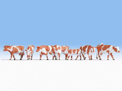 Brown & White Cows (7) Figure Set