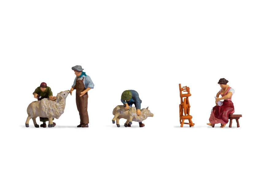 PRE ORDER - Sheep Shearers (4) Figure Set
