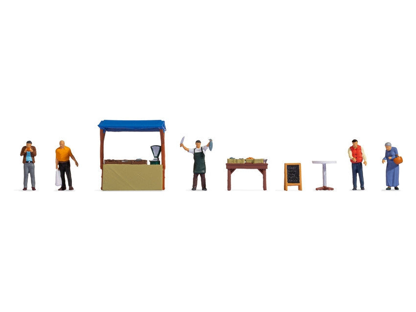 PRE ORDER - At the Fish Market Themed Figure Set