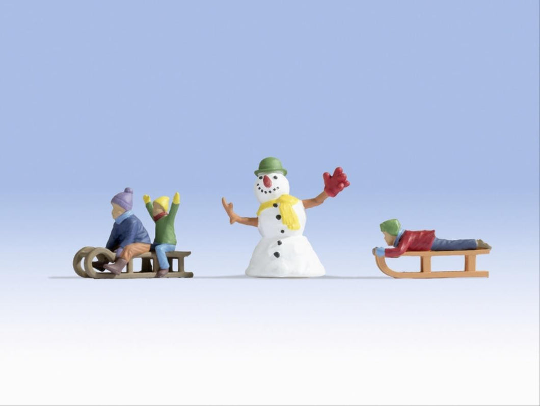 Children in the Snow Figure Set