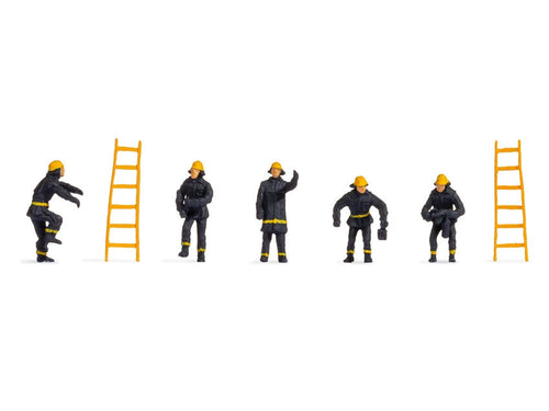 PRE ORDER - Firemen (5) & Ladders (2) Hobby Figure Set