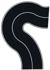 Asphalt Road Universal Curve (2) 4cm Wide