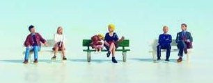 Seated People (6) and Bench Figure Set