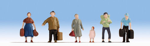 Pedestrians with Luggage (6) Hobby Figure Set