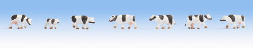 Black and White Cows (7) Figure Set