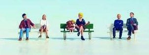 Seated People (6) and Bench Figure Set