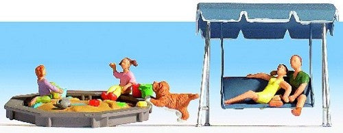 Parents (2) Children (2) Dog and Accessories Figure Set