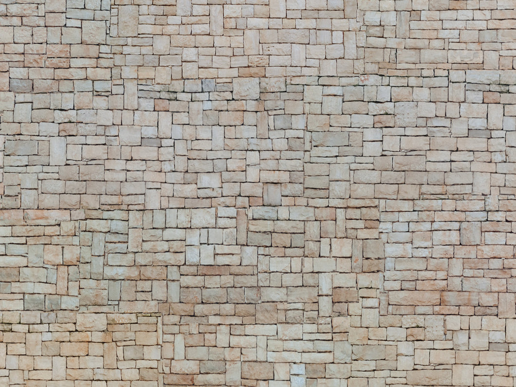 Beige Limestone Wall 3D Cardboard Sheet 25x12.4cm