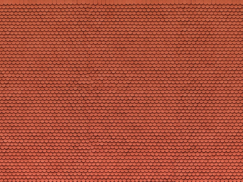 Plain Red Tile 3D Cardboard Sheet 25x12.5cm