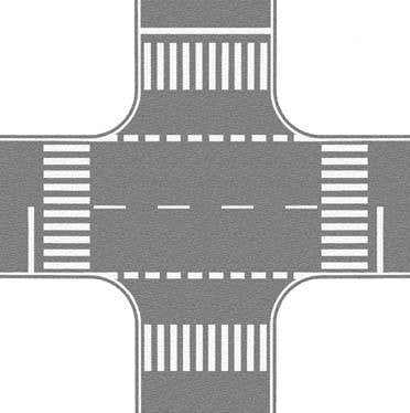 Grey Road Crossing 22x22cm