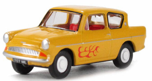 Ford Anglia Yellow (The Young Ones)   76105008   1:76 Scale,OO Gauge